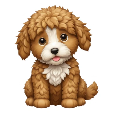 Golden doodle puppy sticker