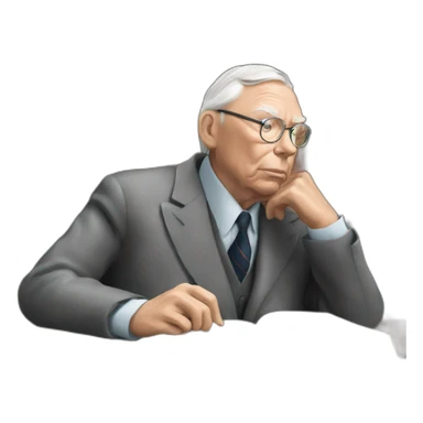 thinking real like 99 years old charlie munger reading a book sticker