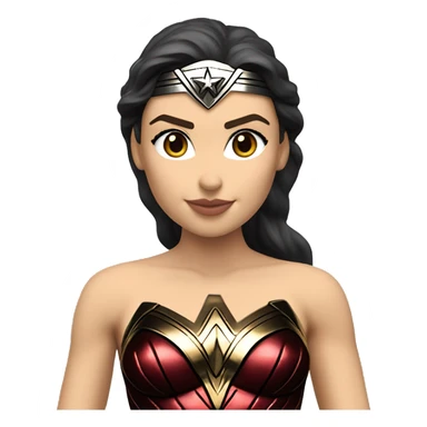 gal gadot as wonder woman entire figure sticker