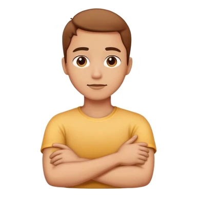 person crossing arms around neck sticker