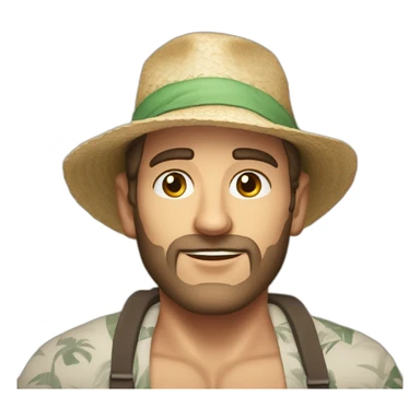 Robert Scott Wilson as a beach bum sticker