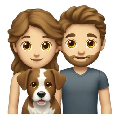 girl-with-long-brown-hair,-a-boy-with-short-beard-and-brown-short-hair,and-appenzell-mountain-dog sticker