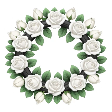 black funeral wreath sticker