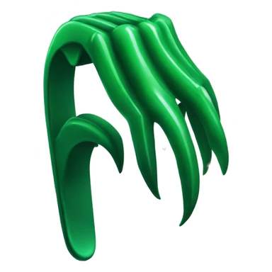 greeen claw clip sticker