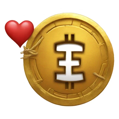 Bitcoin with love sticker