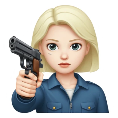 shooting myself with a gun sticker