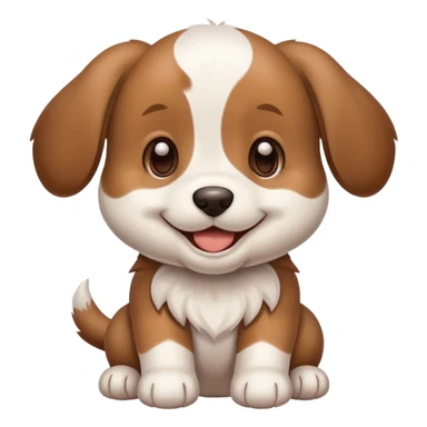 Smiling puppy with floppy ears sticker