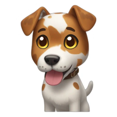 An animal crossing between a dog and a cat sticker