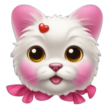 une cerise avec un noeud papillon  sticker