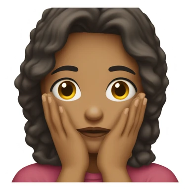  girl ashamed of themself of hiding face in hands sticker