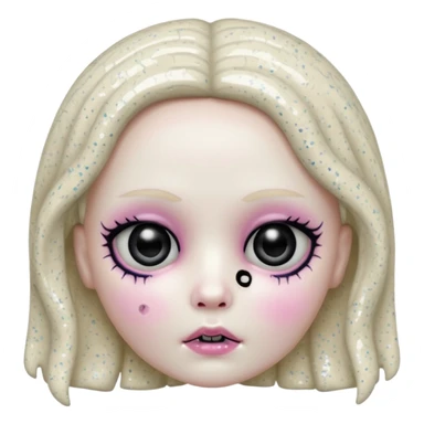 Glitter sweet horror doll sticker