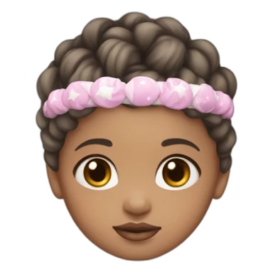 Light skin Newborn with unicorn headband sticker