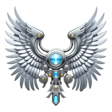 sorayama champion wings mechanical glowing sticker