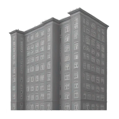 four-story buildings in the ussr gray color sticker