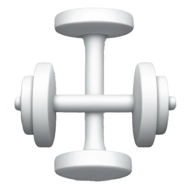white dumbbell minimalistic sticker