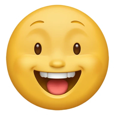 laughing face emoji, joyful and expressive sticker