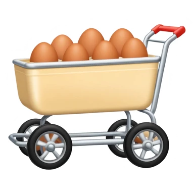 carrito de compras leche huevos carne pues que se vean los huevos mas pequeños  sticker