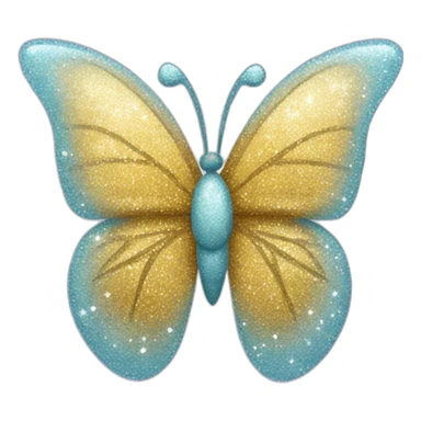 glitter ice butterfly sticker