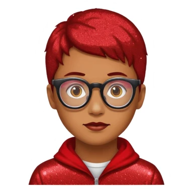 red glitter hacker sticker