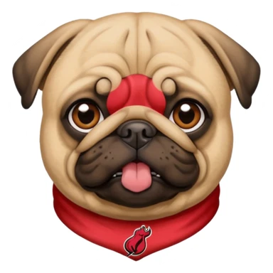 miami heat logo pug dog sticker