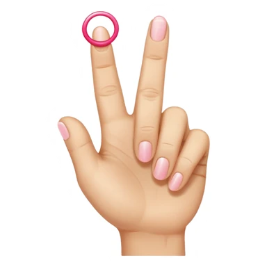 Thumb pointer and middle finger up ring and pinkie finger down emoji sticker