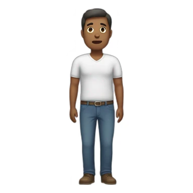 man with a stomach ache sticker