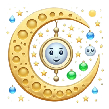 moon with spinning alchemy symbols dizzy sticker
