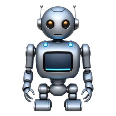 I want atom from reel steel that has gray body with black screen and blue eyes  form the screen and a brown top a  robot sticker