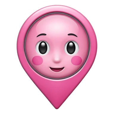 create a cute pink location pin without faces in the middle and not heart shaped  sticker