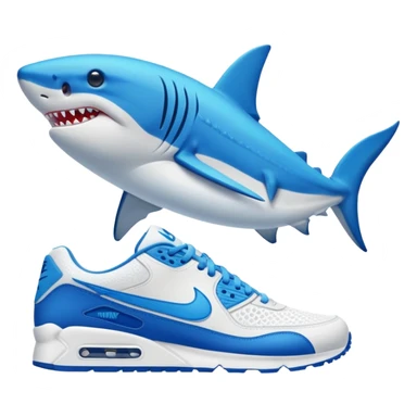 Tiburón con zapatos Nike sticker