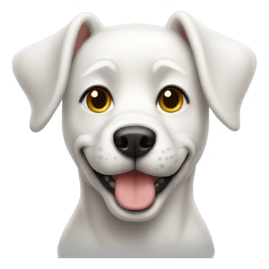 Dog white bday sticker