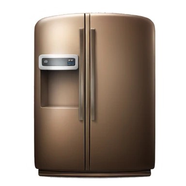 Realistic isolated bronze fridge sticker