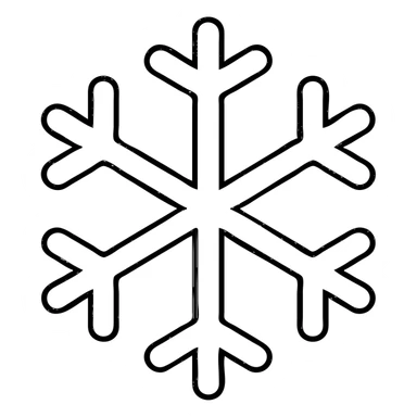 white flake, soft edges, delicate, icon style sticker