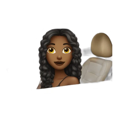 Girl in a luxury car  sticker