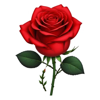 Single red rose with a black ribbon tied to it sticker