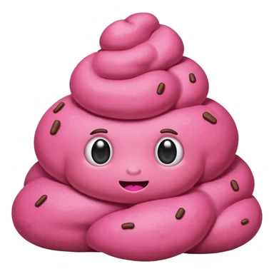 Pink poop sticker