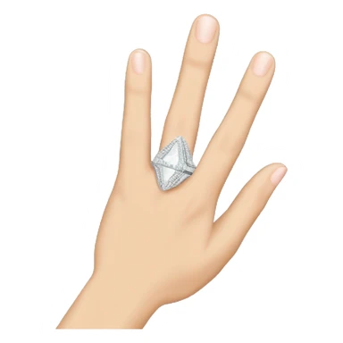 Hand with diamond ring ￼ sticker