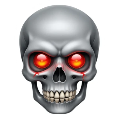 sigma skull with red light in his left eye sticker