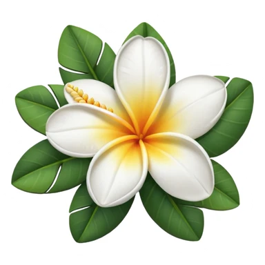frangipani flower white sticker