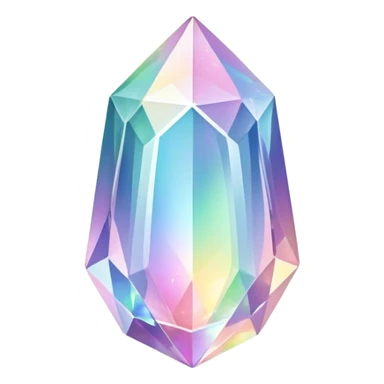 Pastel iridescent rainbow crystal sticker
