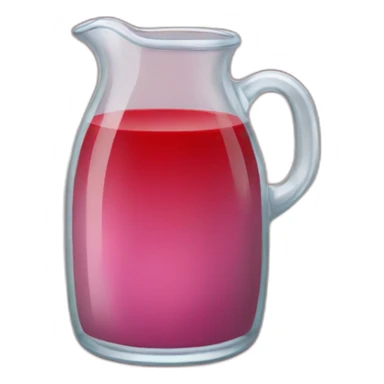 glass jug of red juice sticker