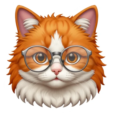  cat with glasses sticker