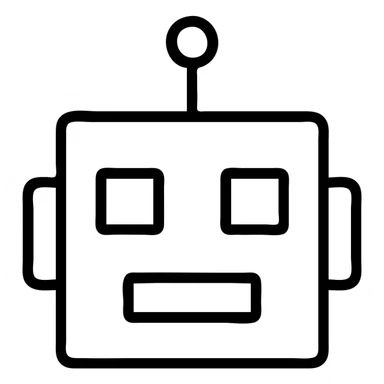 minecraft-like robotic face sticker