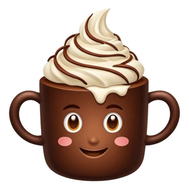 Cacao with whipping cream  sticker