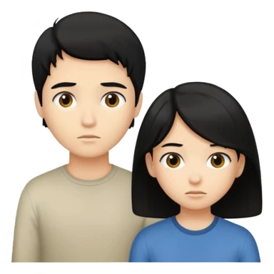 black hair girl ignore blond hair boy sticker