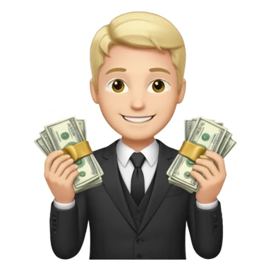 RICH MAN WITH INFINETE MONEY sticker