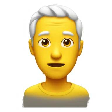 Yellow emoji giving a side eye sticker