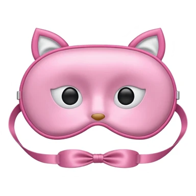 Pink sleeping mask with no eye holes  sticker