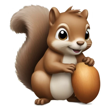 squirrel holding an acorn emoji
 sticker