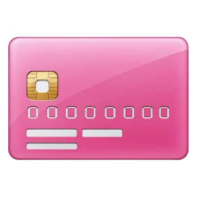 pink credit card sticker